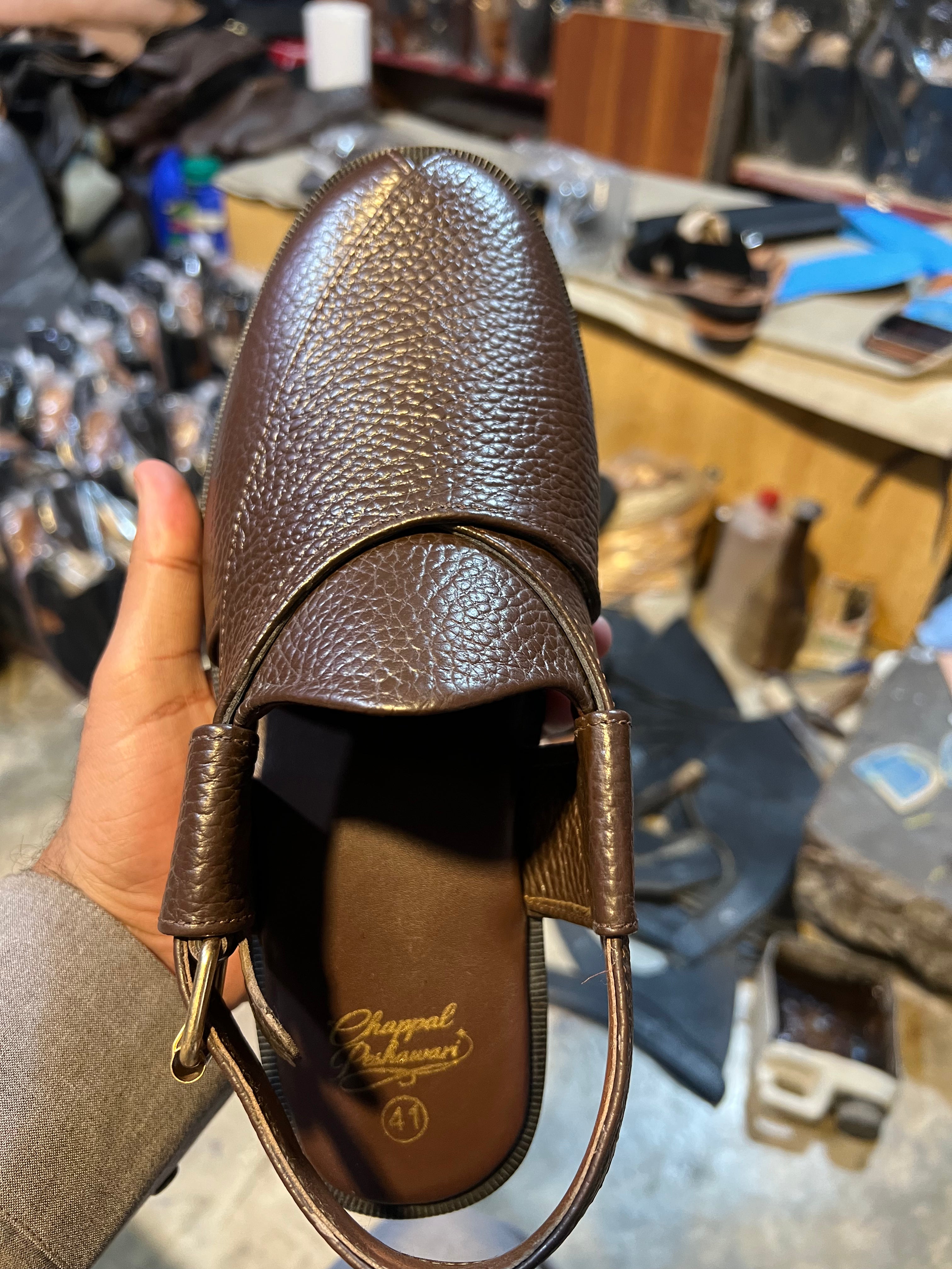 Leather Peshawari – Comfort & Class  - CP-116