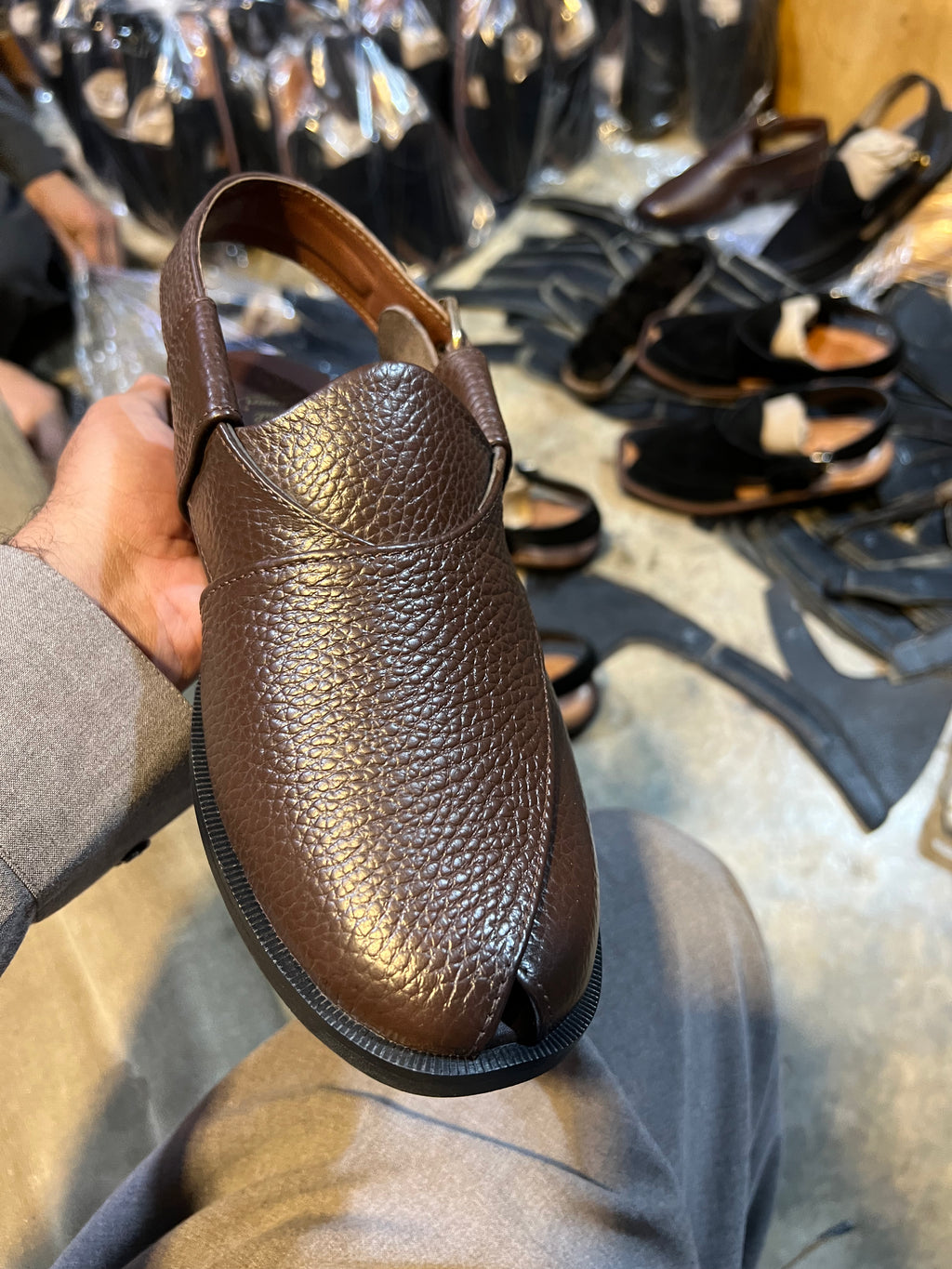 Leather Peshawari – Comfort & Class  - CP-116