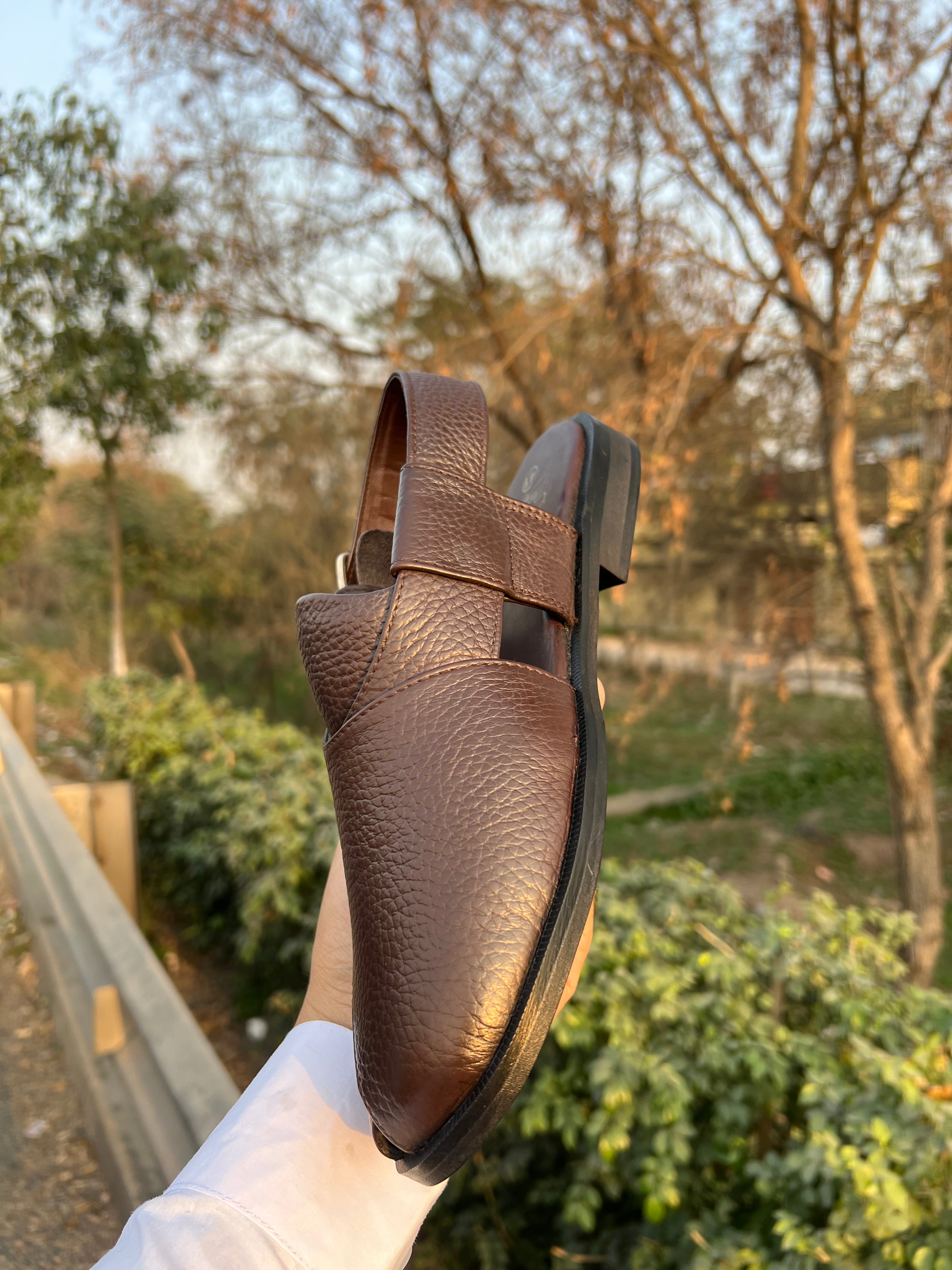 Leather Peshawari – Comfort & Class  - CP-116
