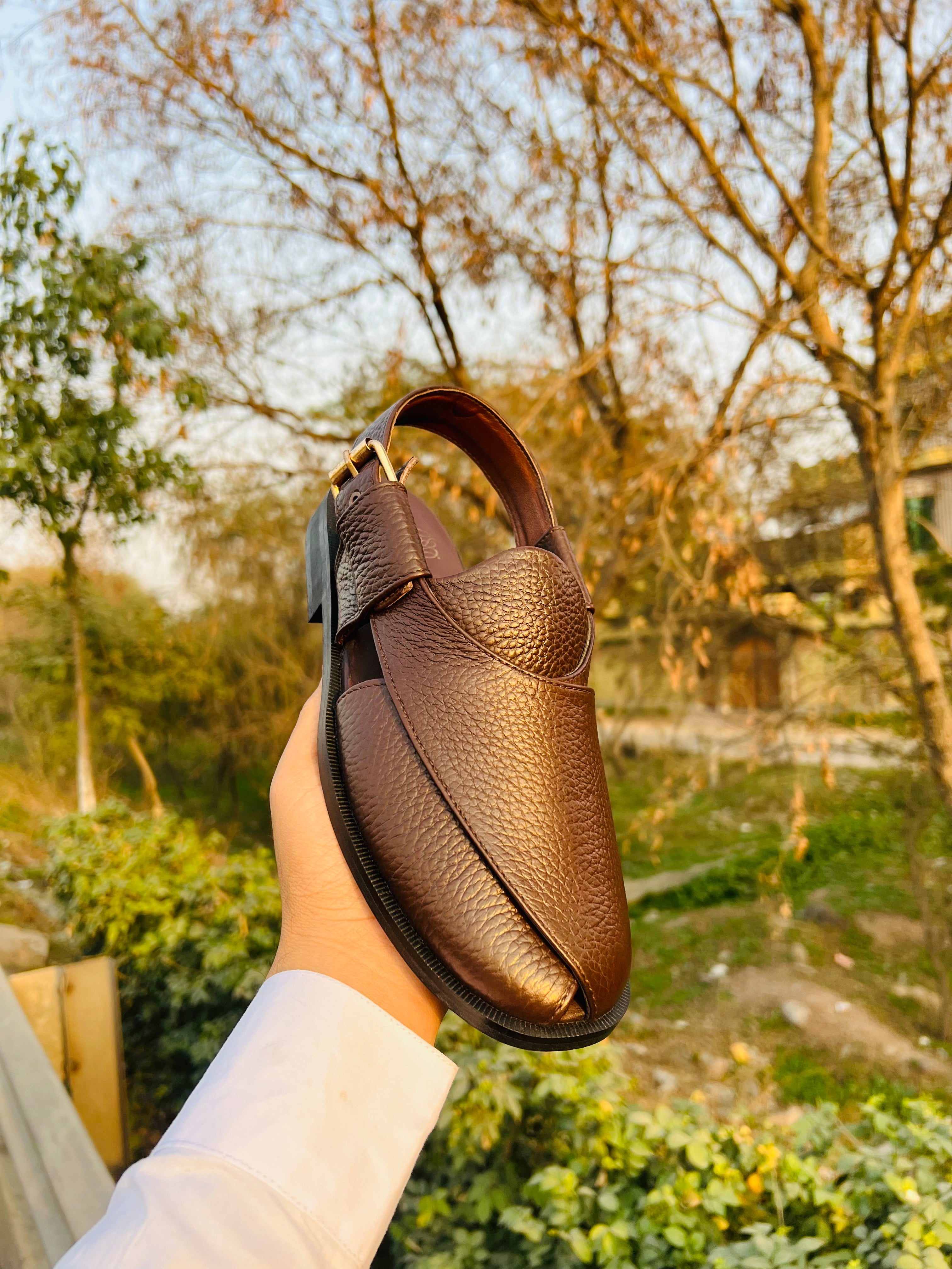 Leather Peshawari – Comfort & Class  - CP-116
