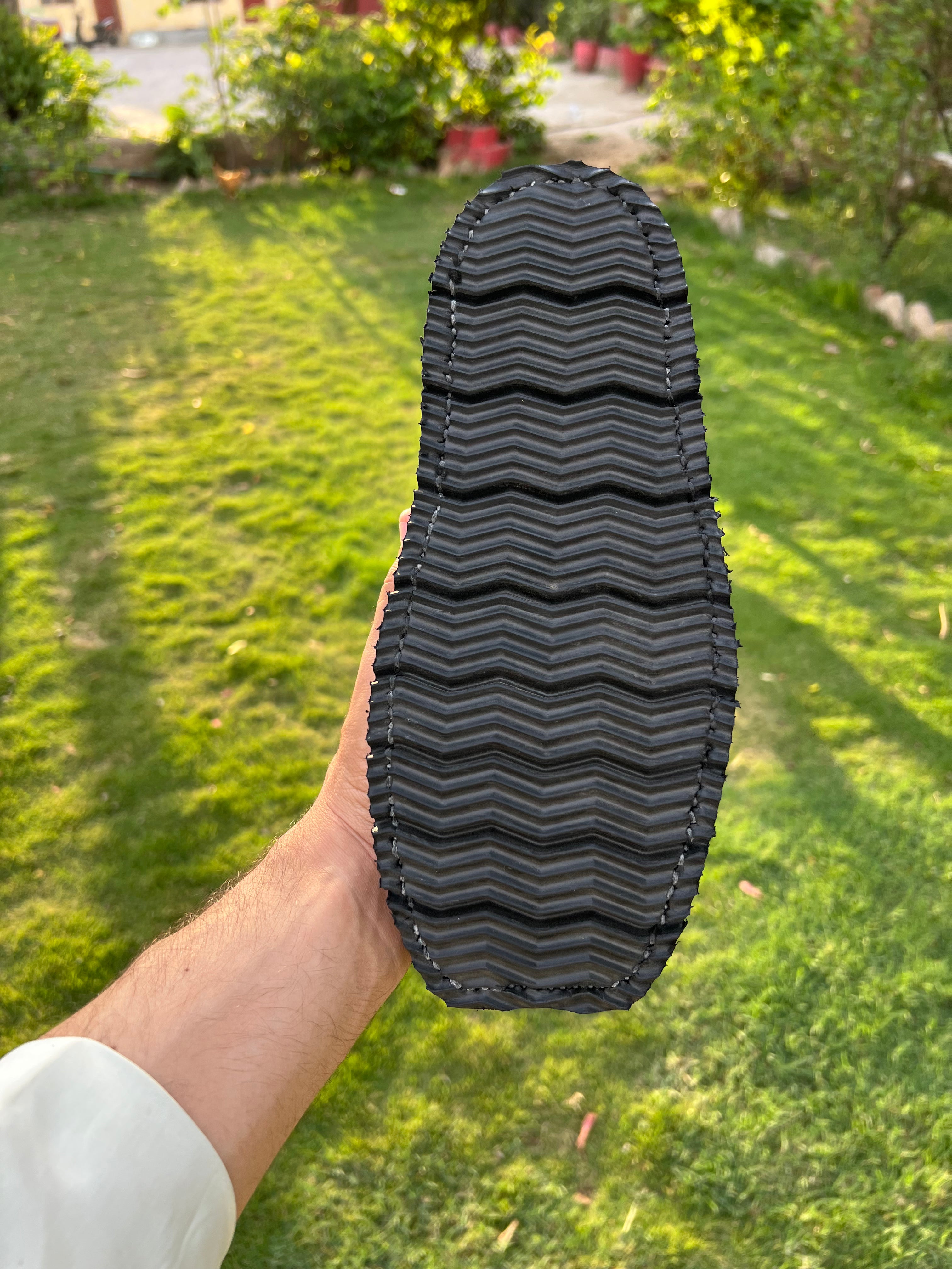 Air Wowen (Black )Sketcher Sole Peshawari Chappal